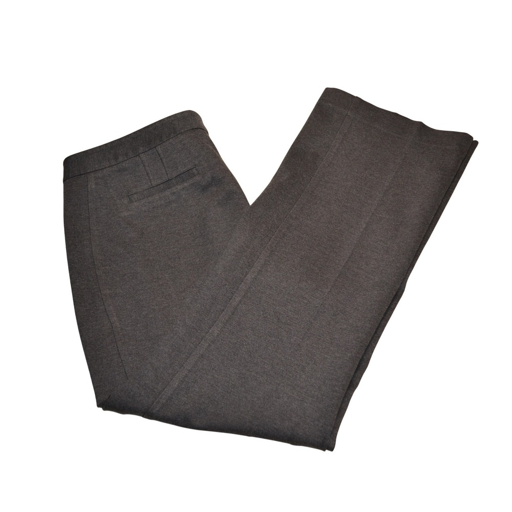Talbots Dress Pants Womens 16 Gray Straight Leg Professional Career Stretch Work